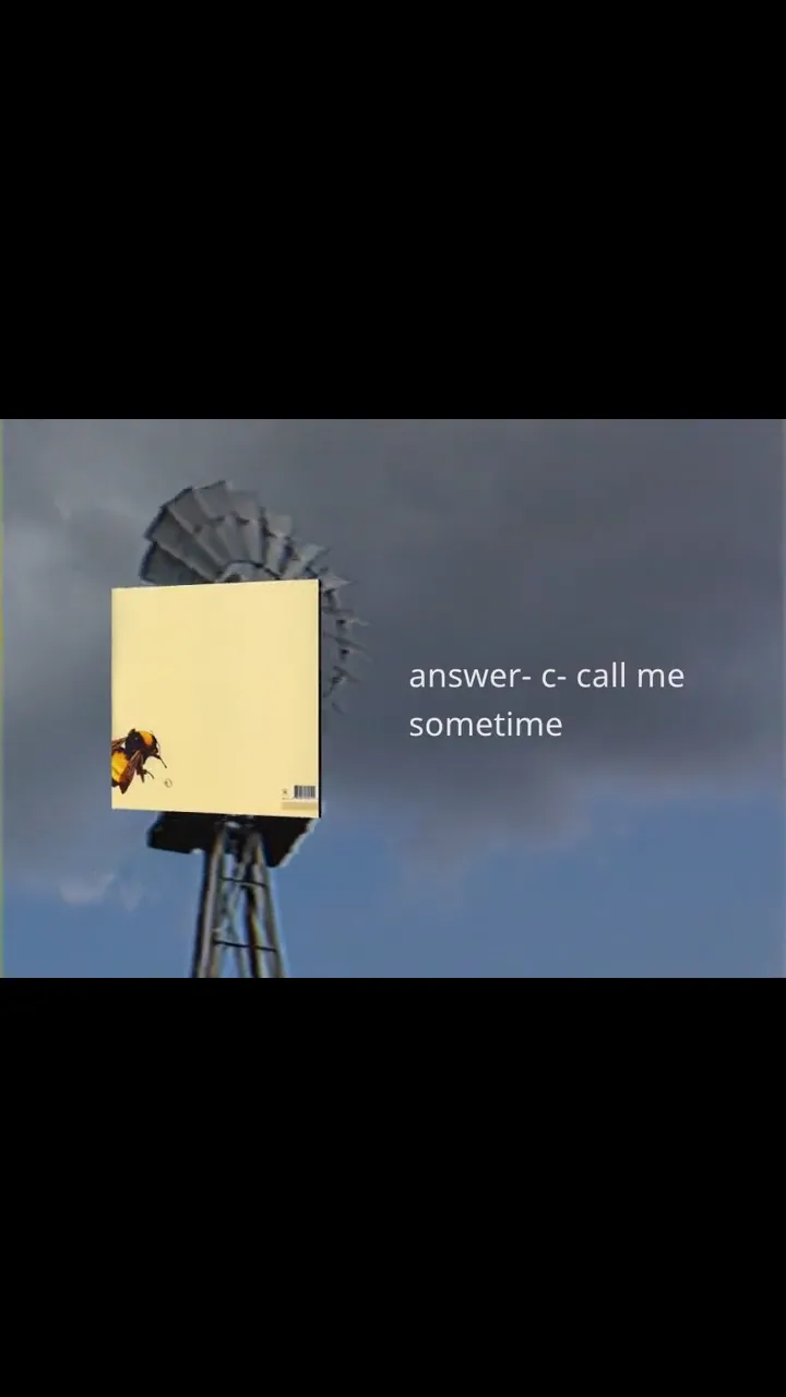 Lyric video example: Landscape art card
